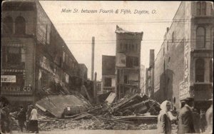 Dayton Ohio OH Main St. Ruins Natural Disaster 1900s-10s Postcard