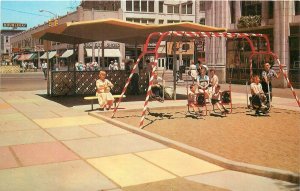Postcard Michigan Kalamazoo Mall 1960s Shopping Mall Water wonderland 23-8894