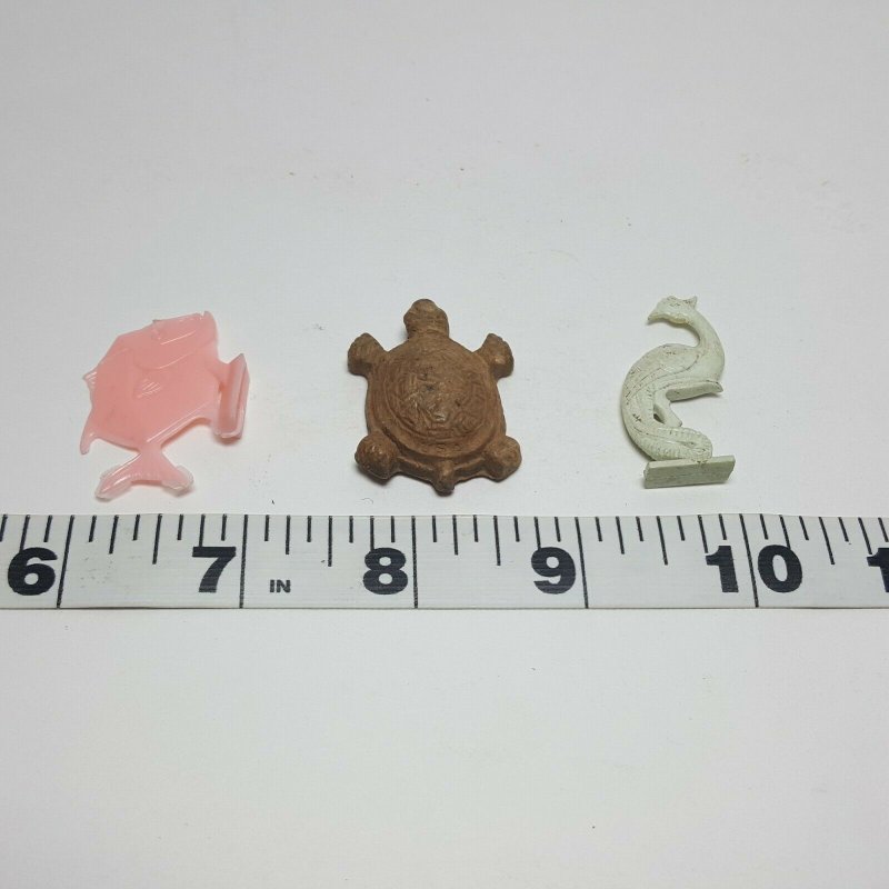 Vintage Collection Miniature Plastic Toys Turtle Rabbit Goat Fish 