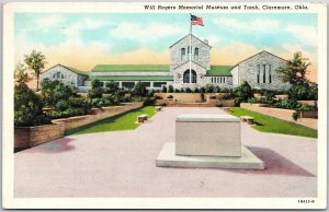 1945 Will Rogers Memorial Museum and Tomb Claremore Oklahoma Posted Postcard