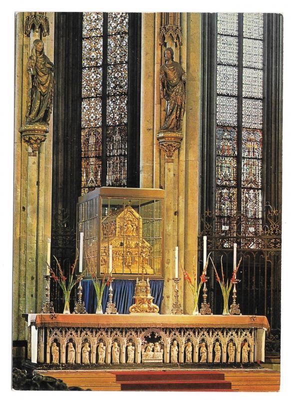 Germany Cologne Cathedral Koln am Rhein Altar Shrine of Three Kings 4X6 Postcard