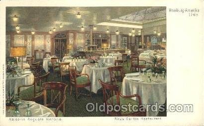 Kaiserin Auguste Victoria, Ritz's Cariton-Restaurant Ship Interiors, Unused v...