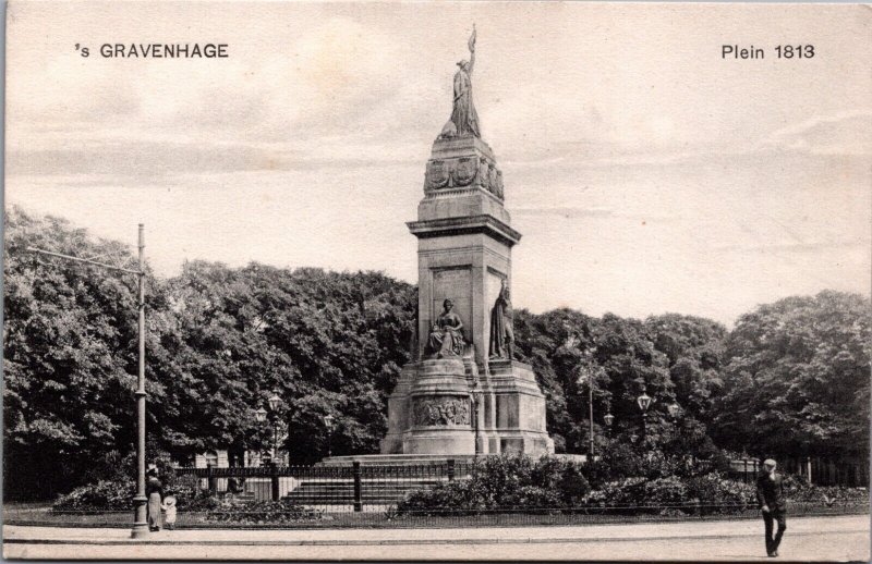 Netherlands Den Haag Plein 1813 The Hague Postcard C110