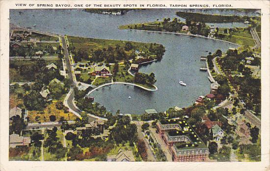 Aerial View Of Spring Bayou Tarpon Springs Florida 1927