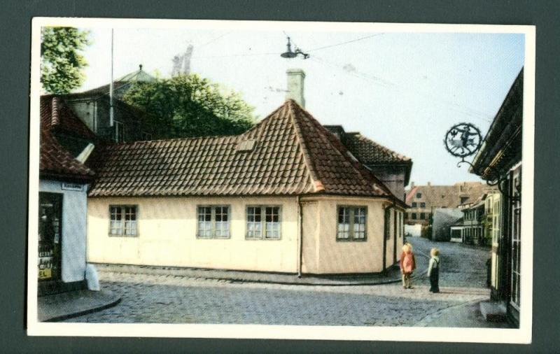 Denmark. Postcard. H.C. Andersen, House,Odense. 1956.