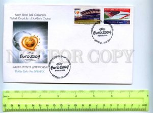 410001 Turkish Northern Cyprus 2004 First Day COVER Football Soccer Euro Cup