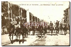 Old Postcard The Army Defile Of Victory The Marshals Joffre and Foch Paris