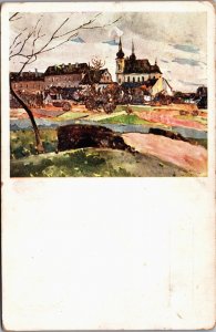 Czech Republic V. Jícha Strážnice místo bývalého Sboru Vintage Postcard C149