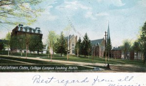 Postcard Antique View of College Campus in Middletown, CT.    aa6