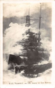 J36/ Ship Postcard c1920 U.S.S. Memphis Navy Light Cruiser Ship 223