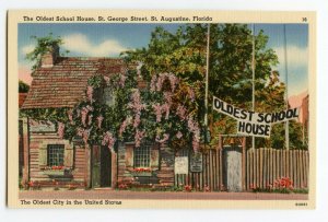 Postcard Oldest School House St. George St. St. Augustine FL Standard View Card