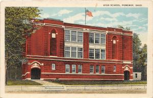 F28/ Pomeroy Ohio Postcard c1920 High School Building 5