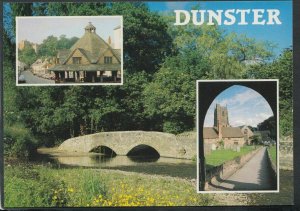 Somerset Postcard - Views of Dunster - The High Street & Yarn Market   RR5941