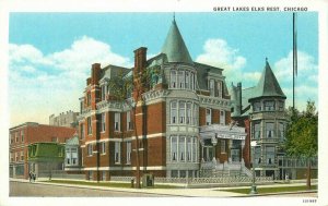Chicago Illinois Great Lakes Elks Rest Postcard Teich 21-5252