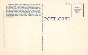 Niagara Cave Niagara Cave  - Harmony, Minnesota MN Postcard