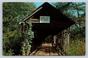 Duck Springs Covered Bridge KEENER Alabama AL Vintage Postcard A3