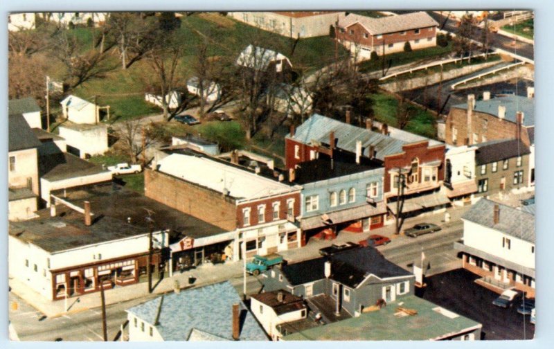 WAYNESVILLE, OH Street Scene VILLAGE ANTIQUE SHOPS c1960s Warren County Postcard