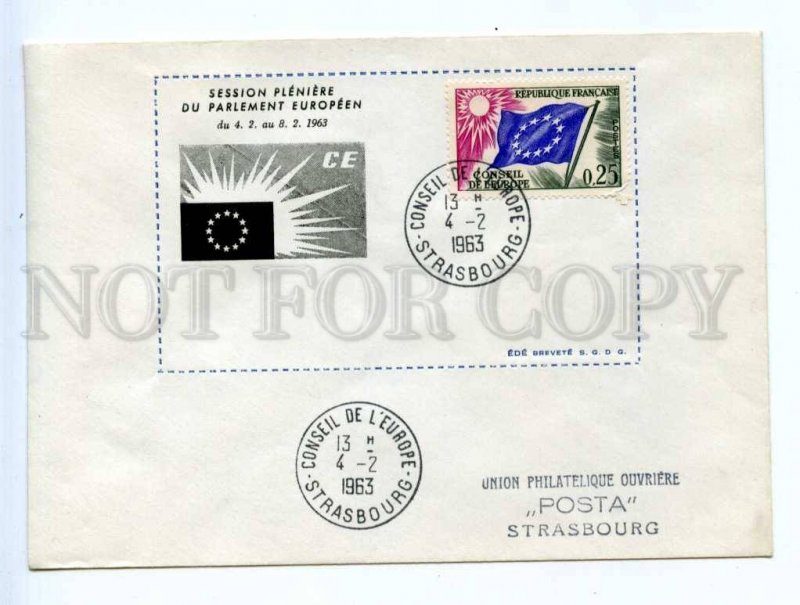 417945 FRANCE Council of Europe 1963 year Strasbourg European Parliament COVER