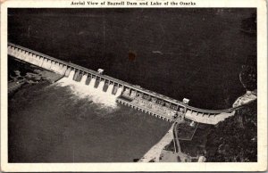 Missouri Aerial View Of Bagnell Dam and Lake Of The Ozarks 1943