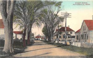 Pottersville MA Street View Postcard