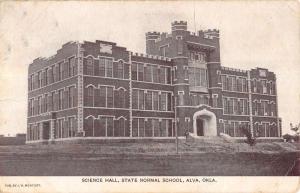 Alva Oklahoma State Normal School Science Hall Antique Postcard K15536