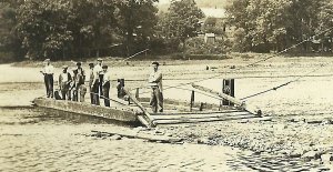 Meshoppen PENNSYLVANIA RP 1913 FERRY Boat Susquehanna River nr Scranton Lawton