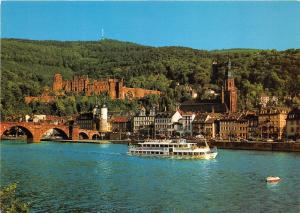 B66050 heidelberg ship bateaux germany on the river neckar