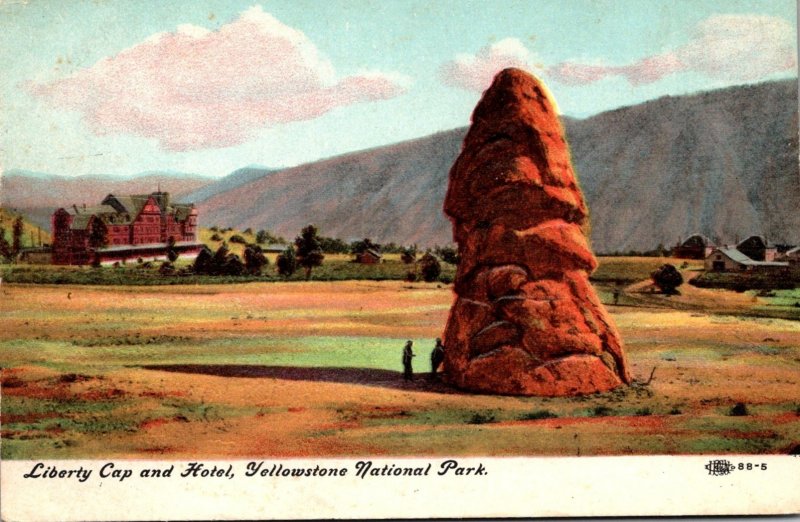 Yellowstone National Park Liberty Cap and Hotel