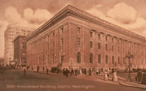 Vintage Postcard Government Building Seattle Washington WA Edward H. Mitchell