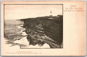 The Cliffs South Head Mil Leauhthurn Sydney Australia Antique Postcard