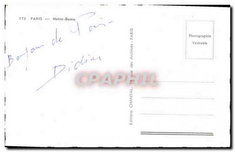 Modern Postcard Paris Notre Dame