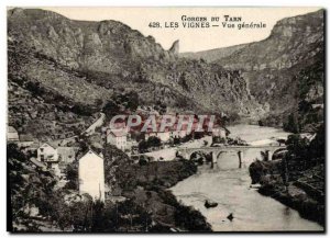 Old Postcard Gorges Du Tarn Les Vignes General view