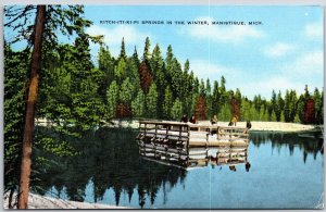 Kitch-Iti-Ki-Pi Springs In Winter Manistique Michigan MI Pines Postcard