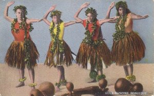 Hawaii Hula Dancers, ca. 1910, Dancing Girls, Beautiful Women, HI, Costumes