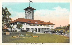 WINNIPEG, Manitoba Canada   PAVILION At ASSINIBOINE PARK~Cars  ca1920's Postcard