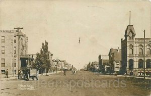 Madison, South Dakota, Egan Avenue, RPPC, Horse & Wagon, Lake Park Livery Barn