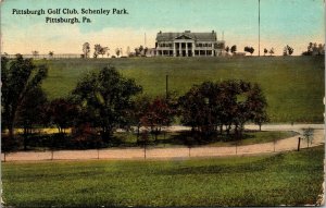 Postcard PA Pittsburgh Golf Club Schenley Park 1913 M6