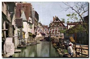 Old Postcard Ulm D Partie an der Blau