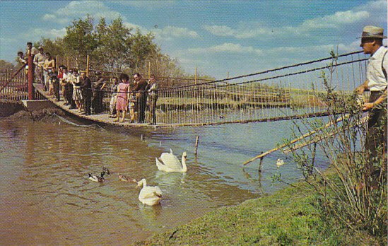 Canada Saskatoon Swinging Bridge Golden Gate Wild Animal & Bird Park Sash...