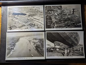 Lot of 9 Zeppelin Series 4 RPPC Mint Postcards Photo Series