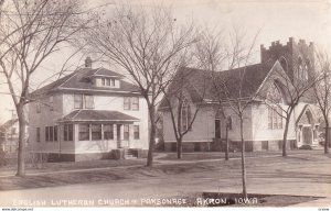 RP: AKRON , Iowa , 1920-30s ; English Lutheran Church & Parsonage