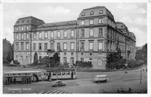 Lot107  germany real photo  darmstadt schloss tram car volkswagen beetle