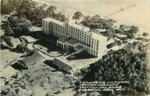 Aerial  L-46 Edgewater Park Mississippi Gulf Hotel 1940s Postcard RPPC 20-6940