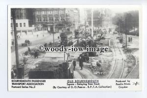 pp2190 - Hants - Bournemouth Square, Relaying Tram Track - Pamlin postcard
