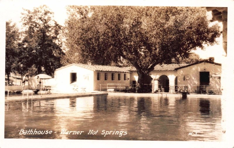 RP Postcard Bathhouse Swimming Pool at Warner Hot Springs, California~113069