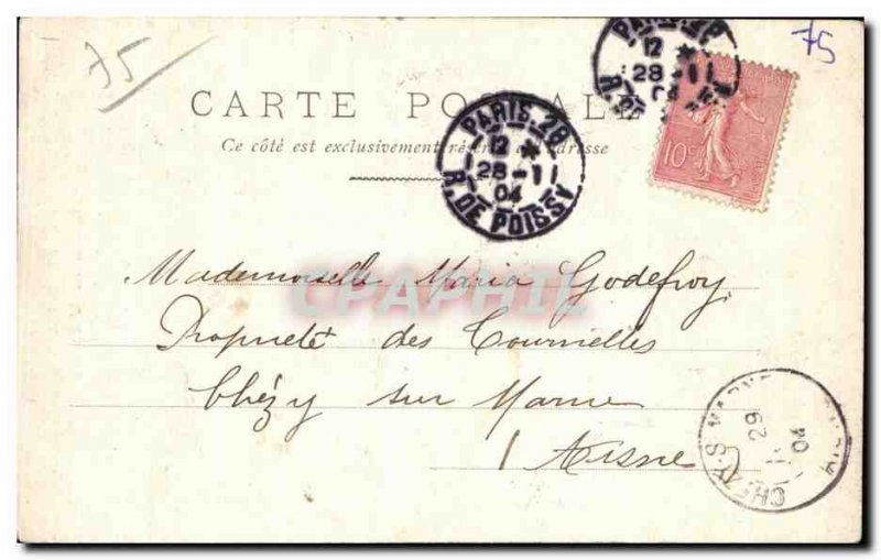 Old Postcard Paris Moulin de la Galette Montmartre Windmill