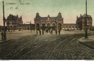 france, CAMBRAI, Gare Ville, Railway Station (1916) WWI Feldpost, Postcard