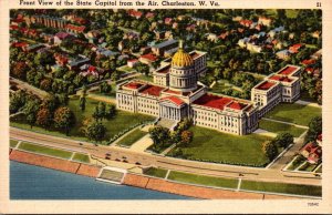 West Virginia Charleston Aerial View State Capitol Building