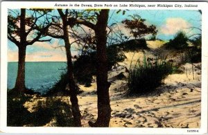 Postcard NATURE SCENE Michigan City Indiana IN AL1485