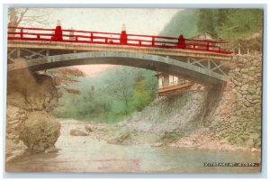 c1910 Kyoto Japan Kiyotaki Bridge Over River View Unposted Antique Postcard